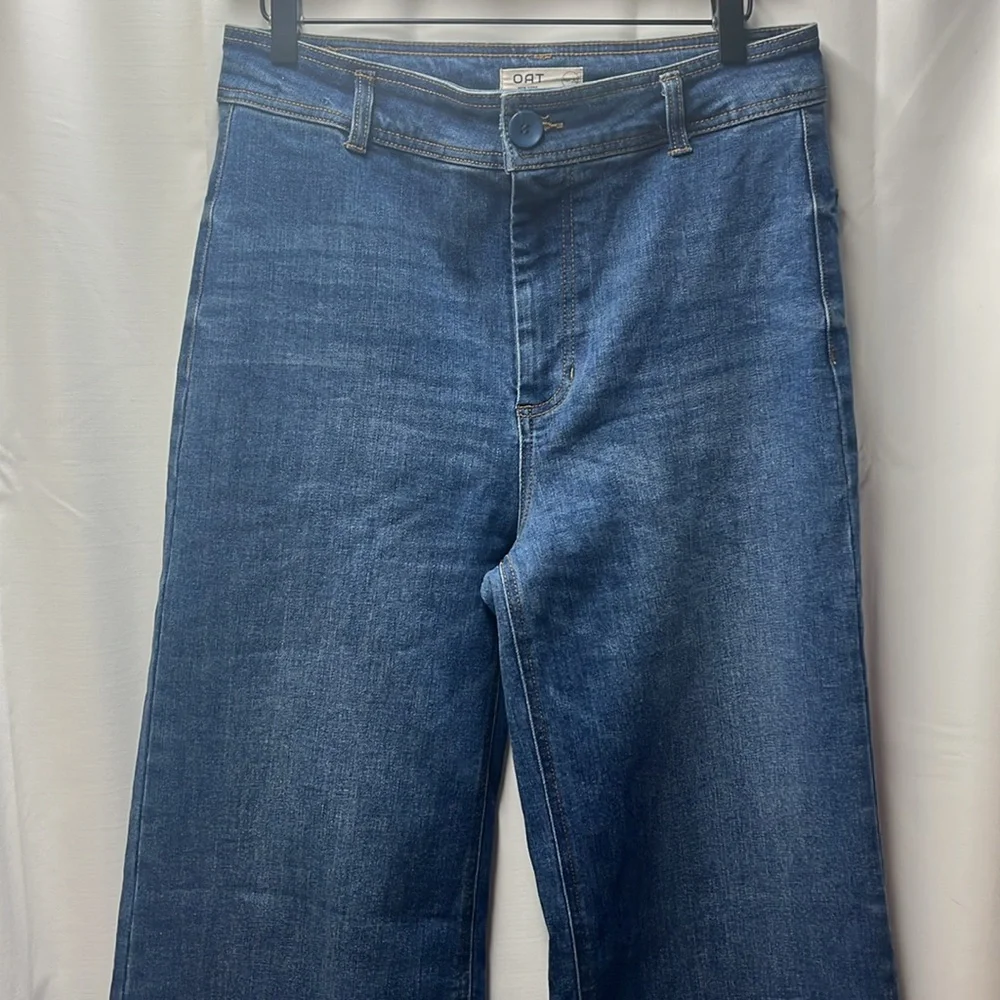 OAT NEW YORK High Rise Wide Leg Raw Hem Jeans- 30 - Picture 2 of 5